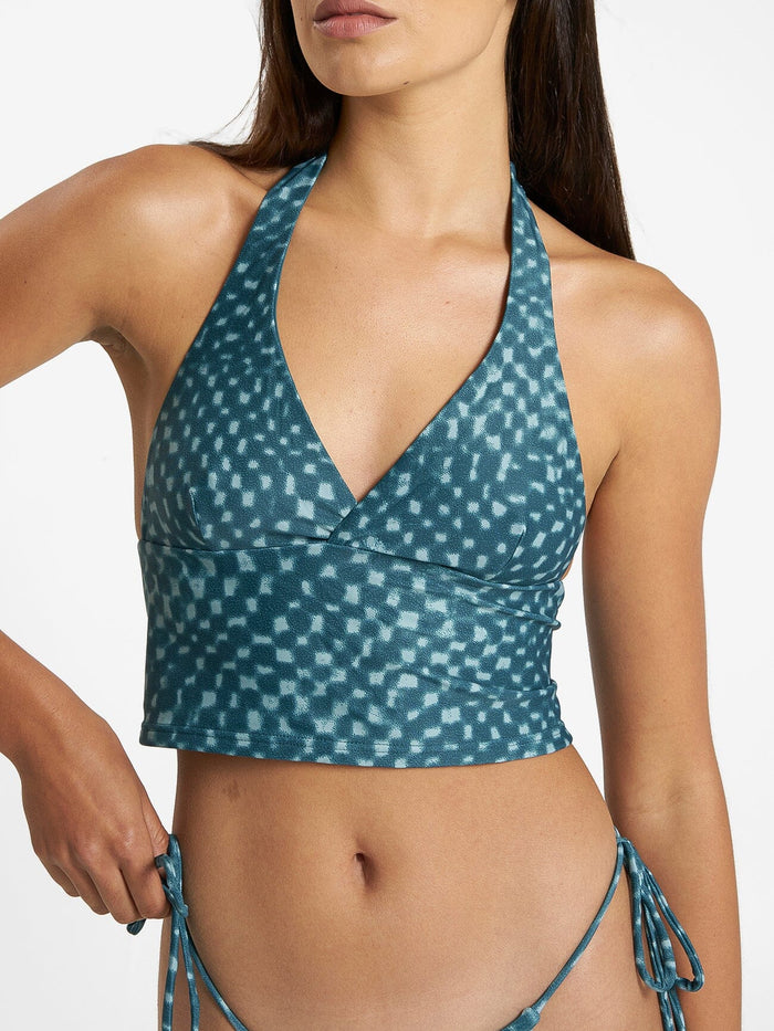 Self Hypnosis Halter Tank - Jasper Green