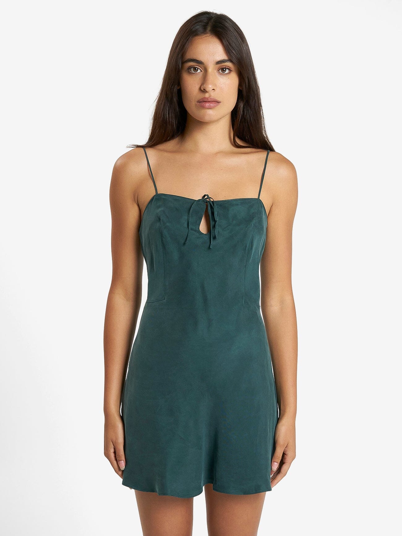 Fairmont Mini Slip Dress - Jasper Green
