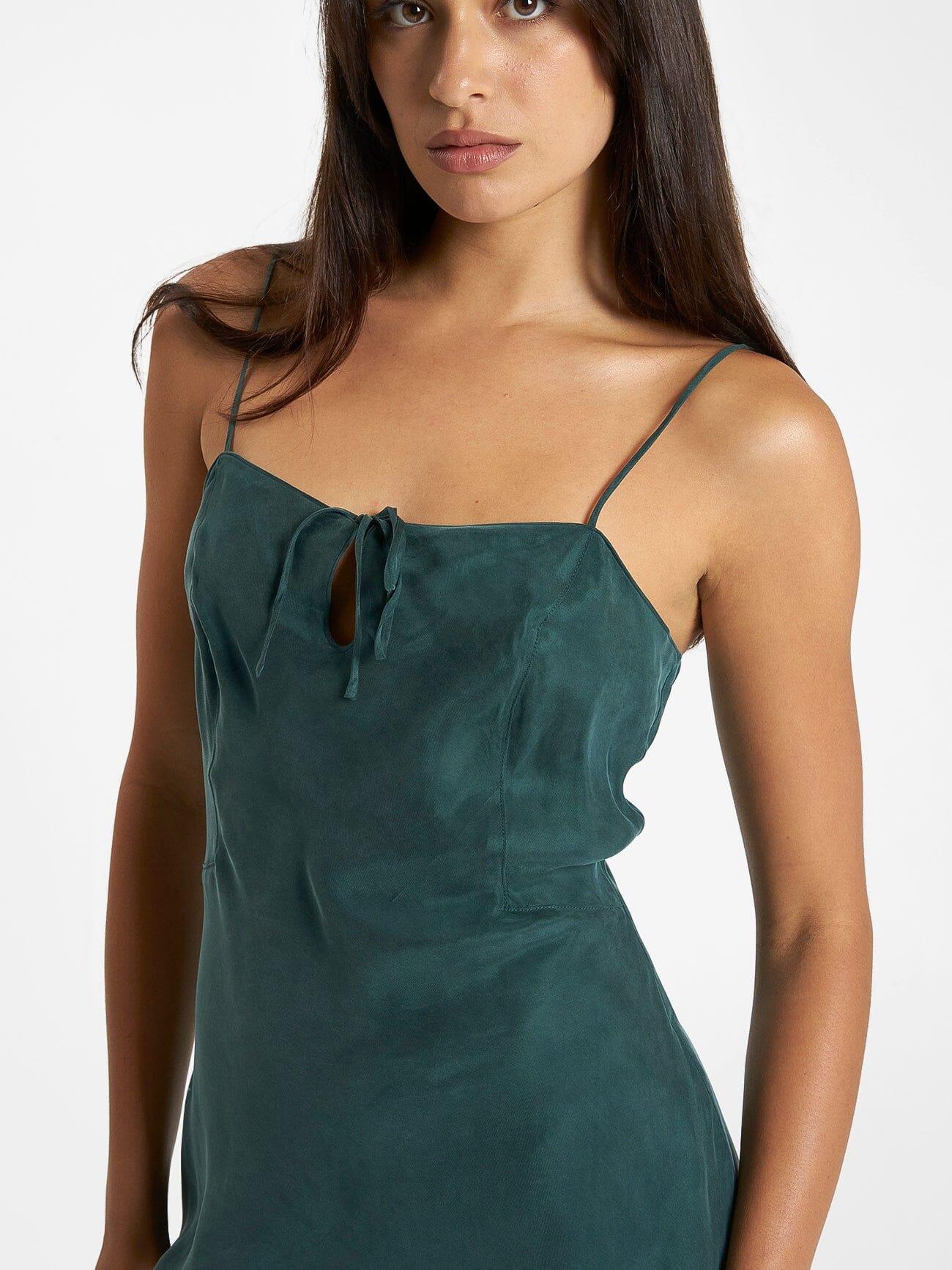 Fairmont Mini Slip Dress Jasper Green Thrills Co. Thrills Co