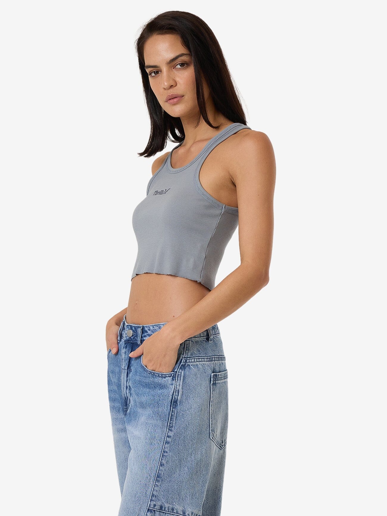 Thrills Workwear Cali Tank - Flint Blue 4