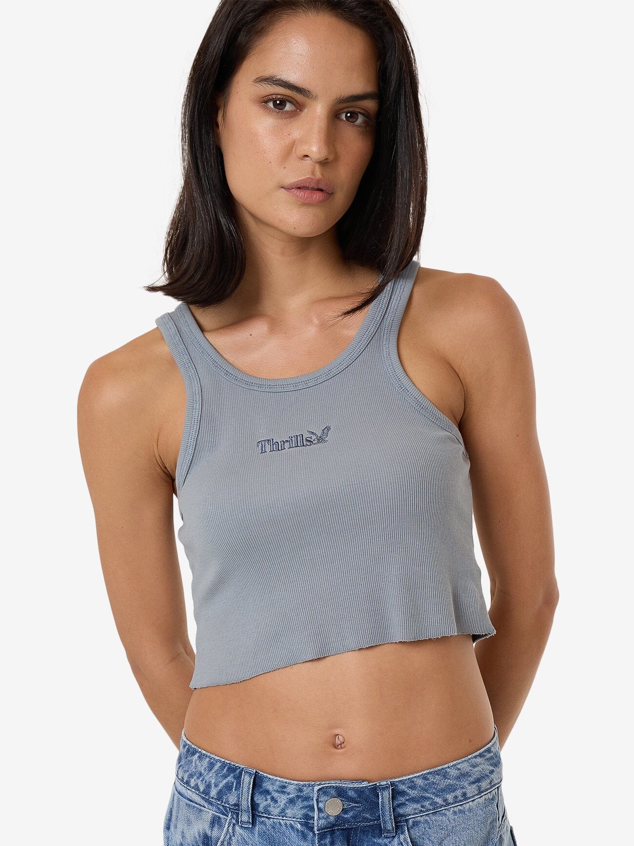 Thrills Workwear Cali Tank - Flint Blue 4