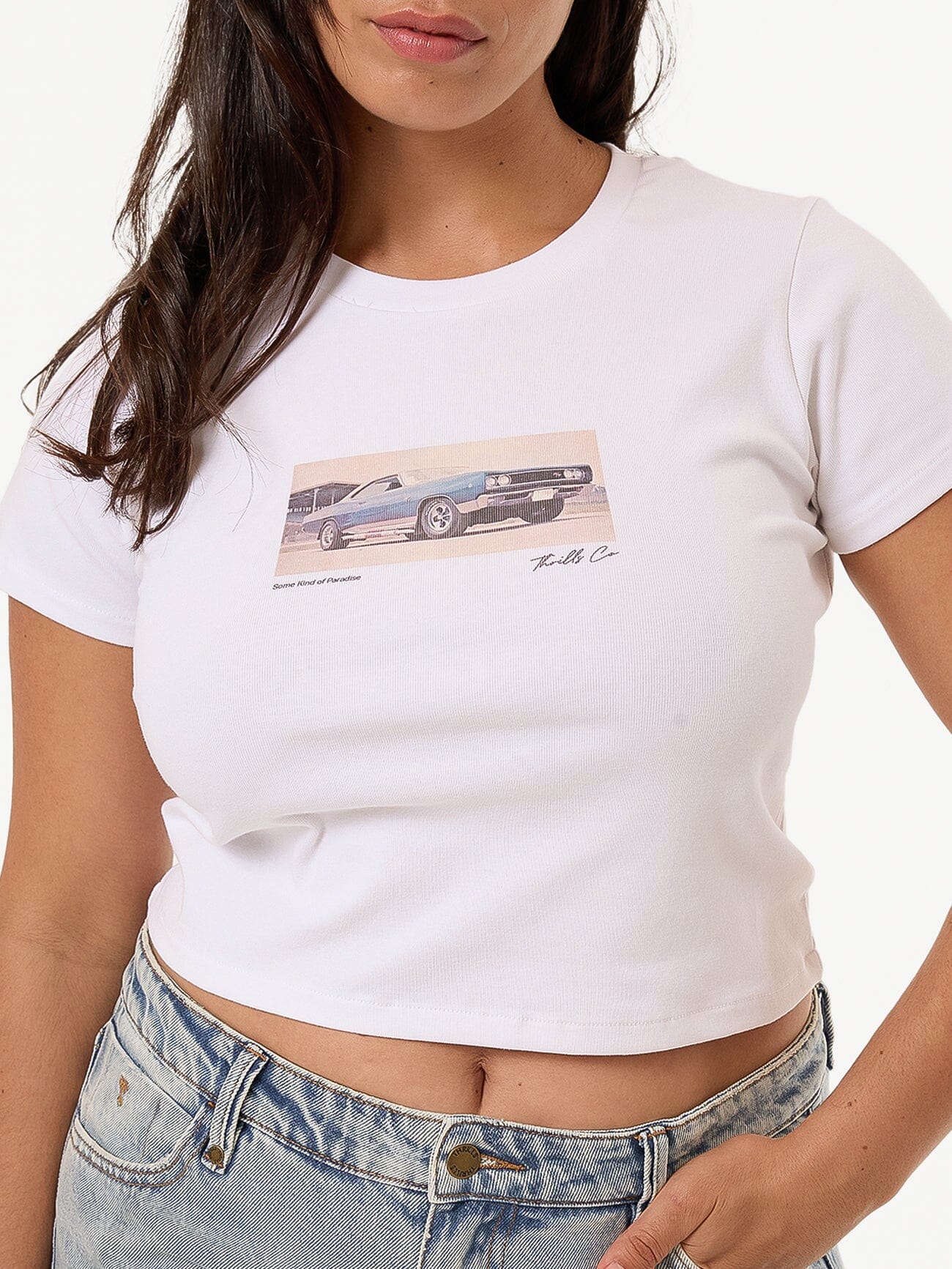 Paradise Wheels Mini Tee - White