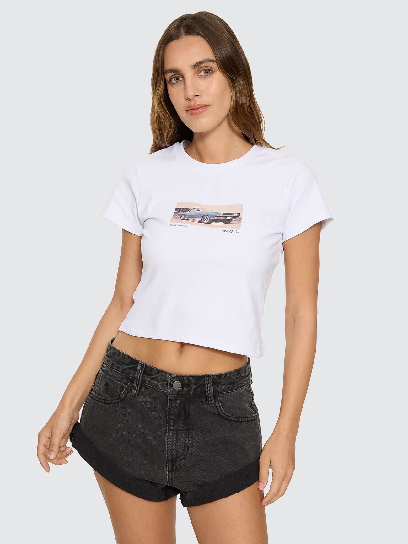 Paradise Wheels Mini Tee - White 4
