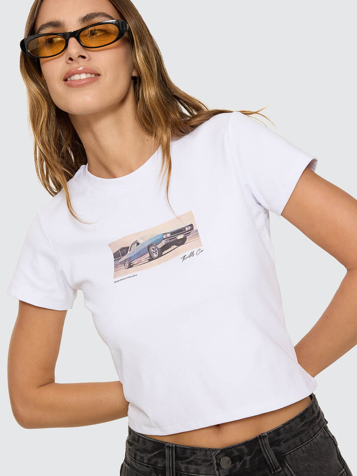 Paradise Wheels Mini Tee - White 4