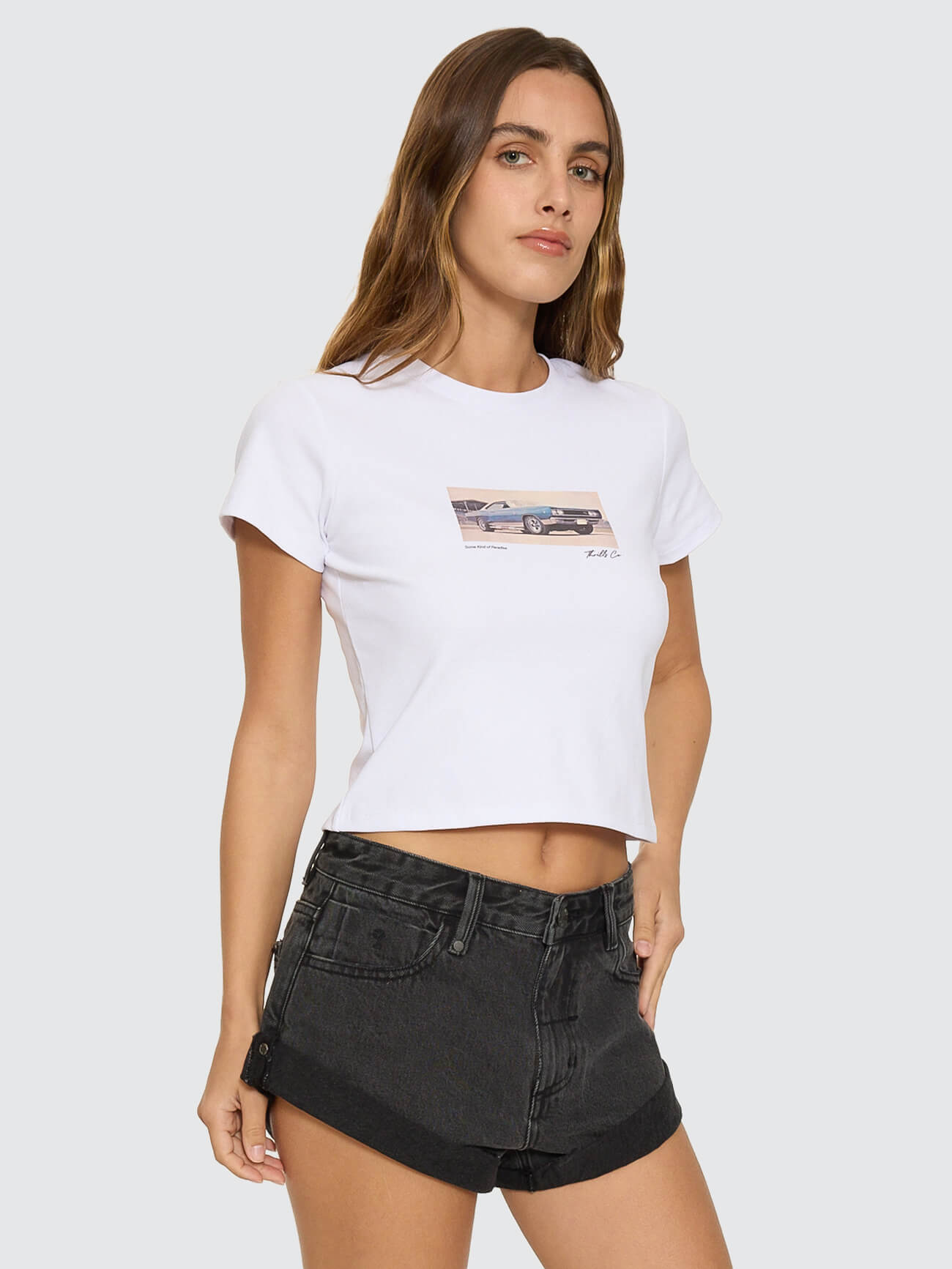 Paradise Wheels Mini Tee - White 4