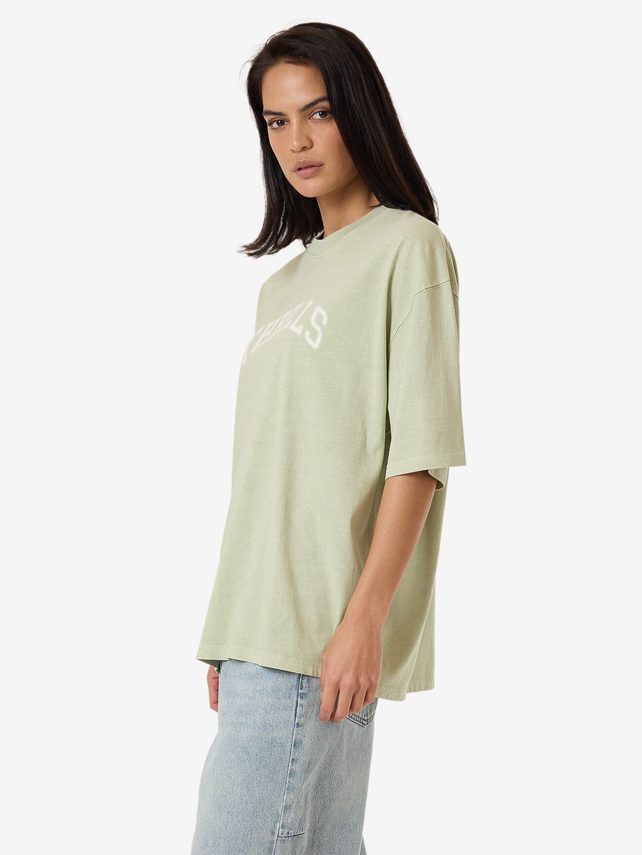 Line Up Oversized Tee - Mist Green 4