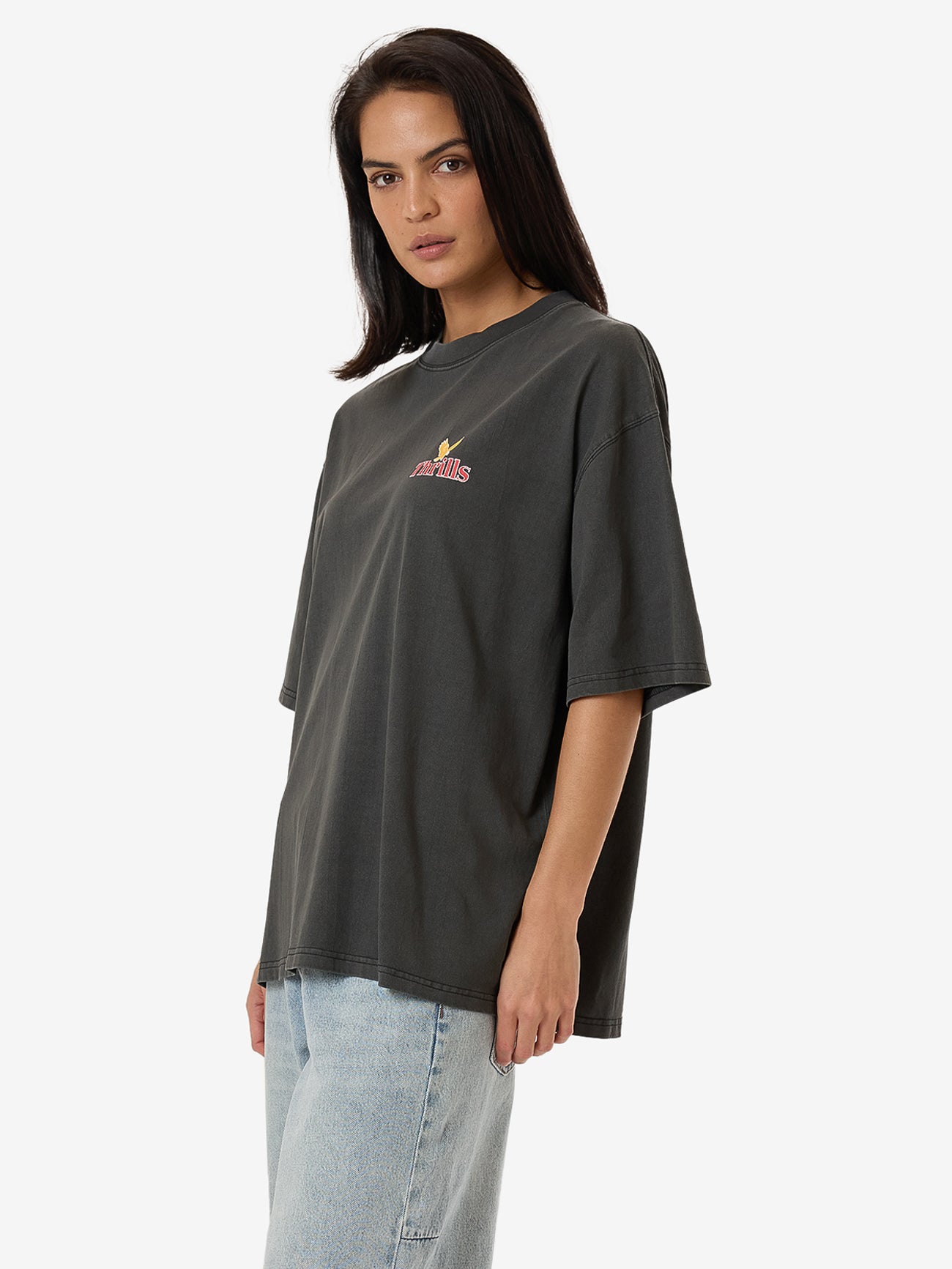 Never Stop Oversized Tee - Merch Black 4