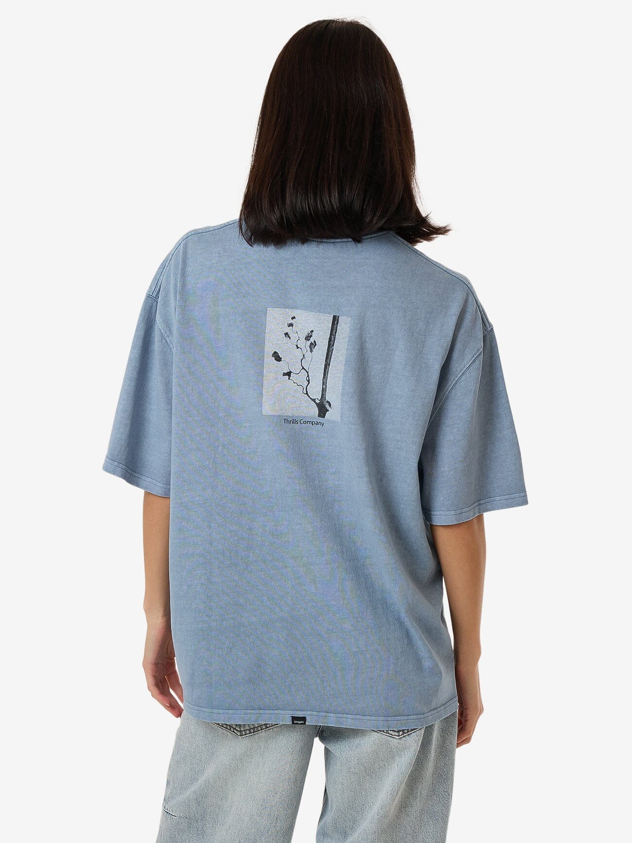 Meditation Practice Oversized Tee - Dusty Blue 4