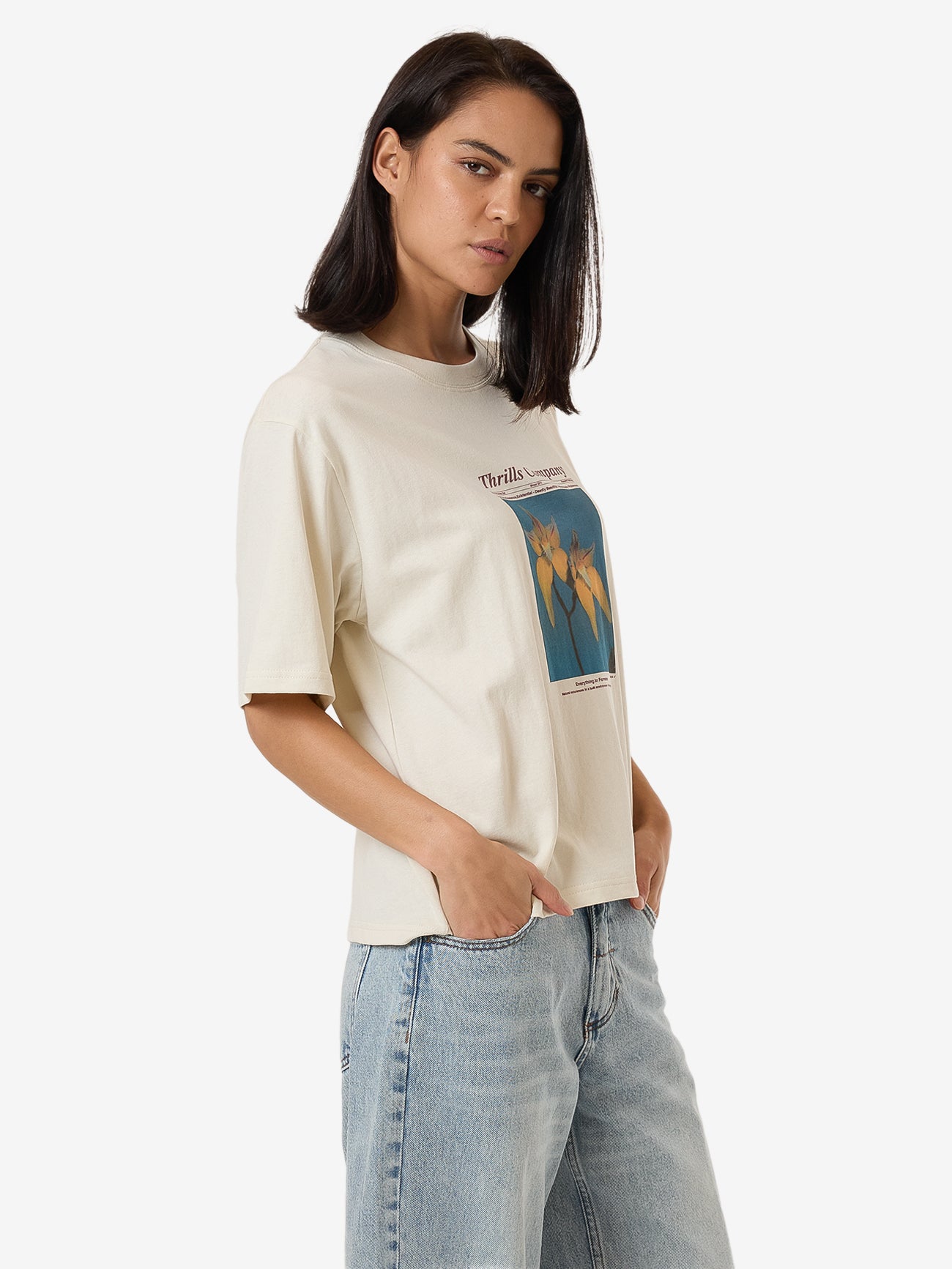 Flower Society Square Tee - Heritage White 4