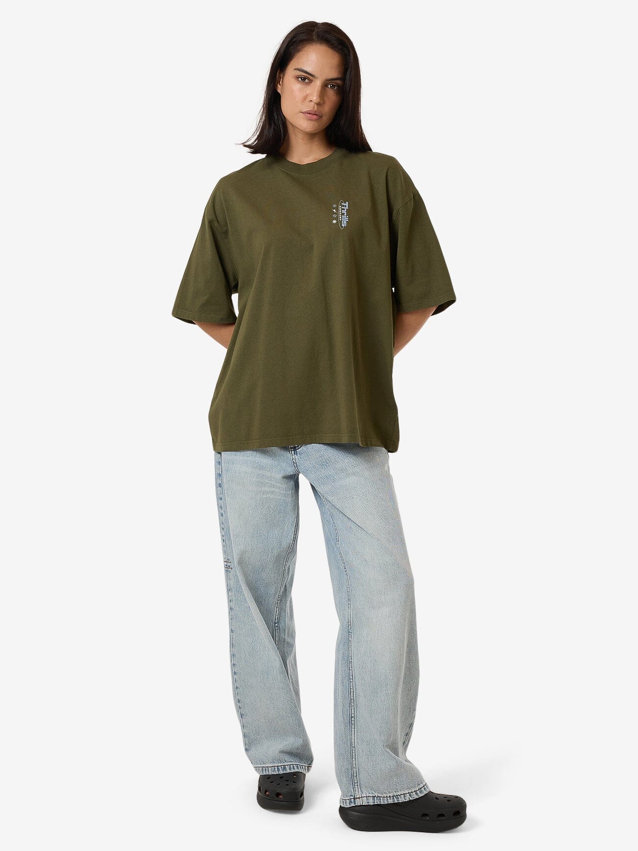 Spirit Of Reality Oversized Tee - Burnt Olive 4