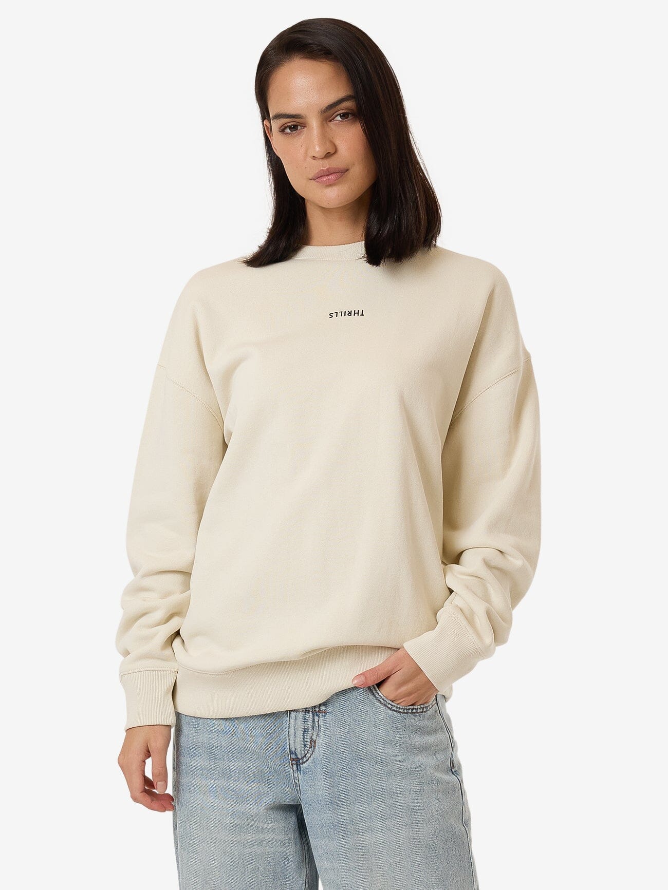 Minimal Thrills Slouch Crew - Heritage White 4