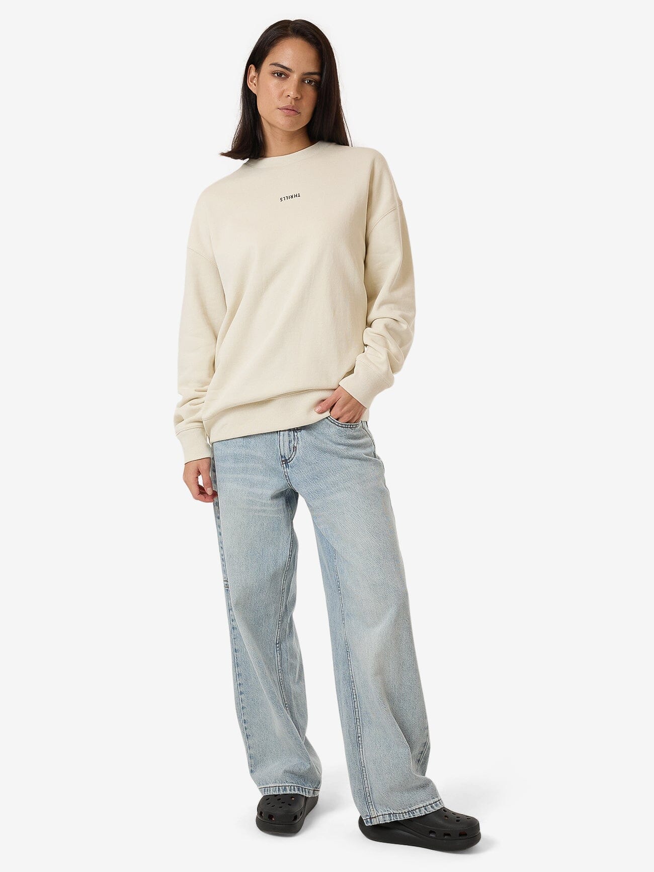 Minimal Thrills Slouch Crew - Heritage White 4