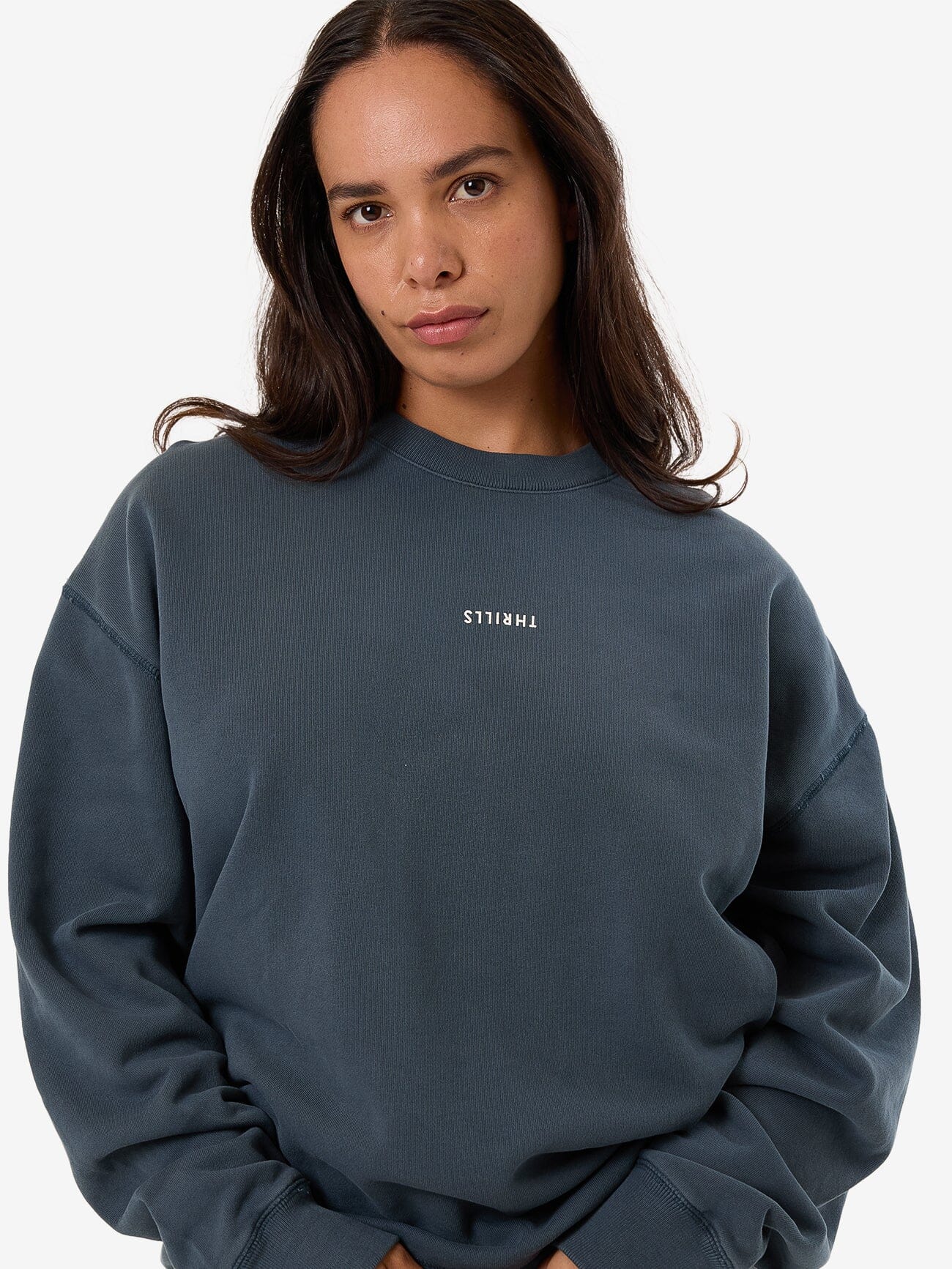 Minimal Thrills Slouch Crew - Dark Slate