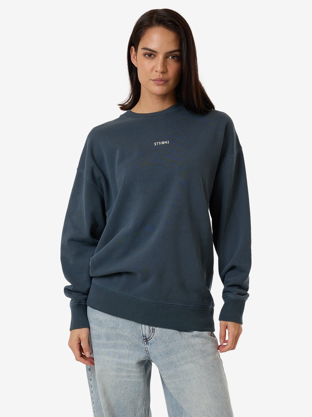 Minimal Thrills Slouch Crew - Dark Slate 4