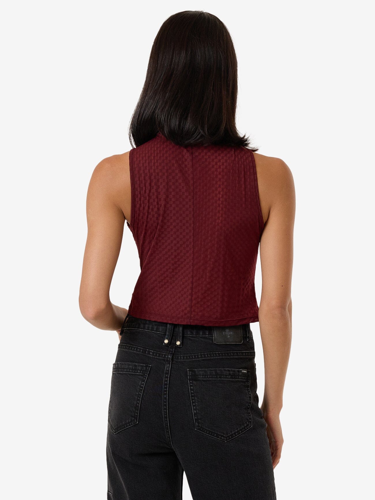 Petra Mesh Top - Dark Cherry 4