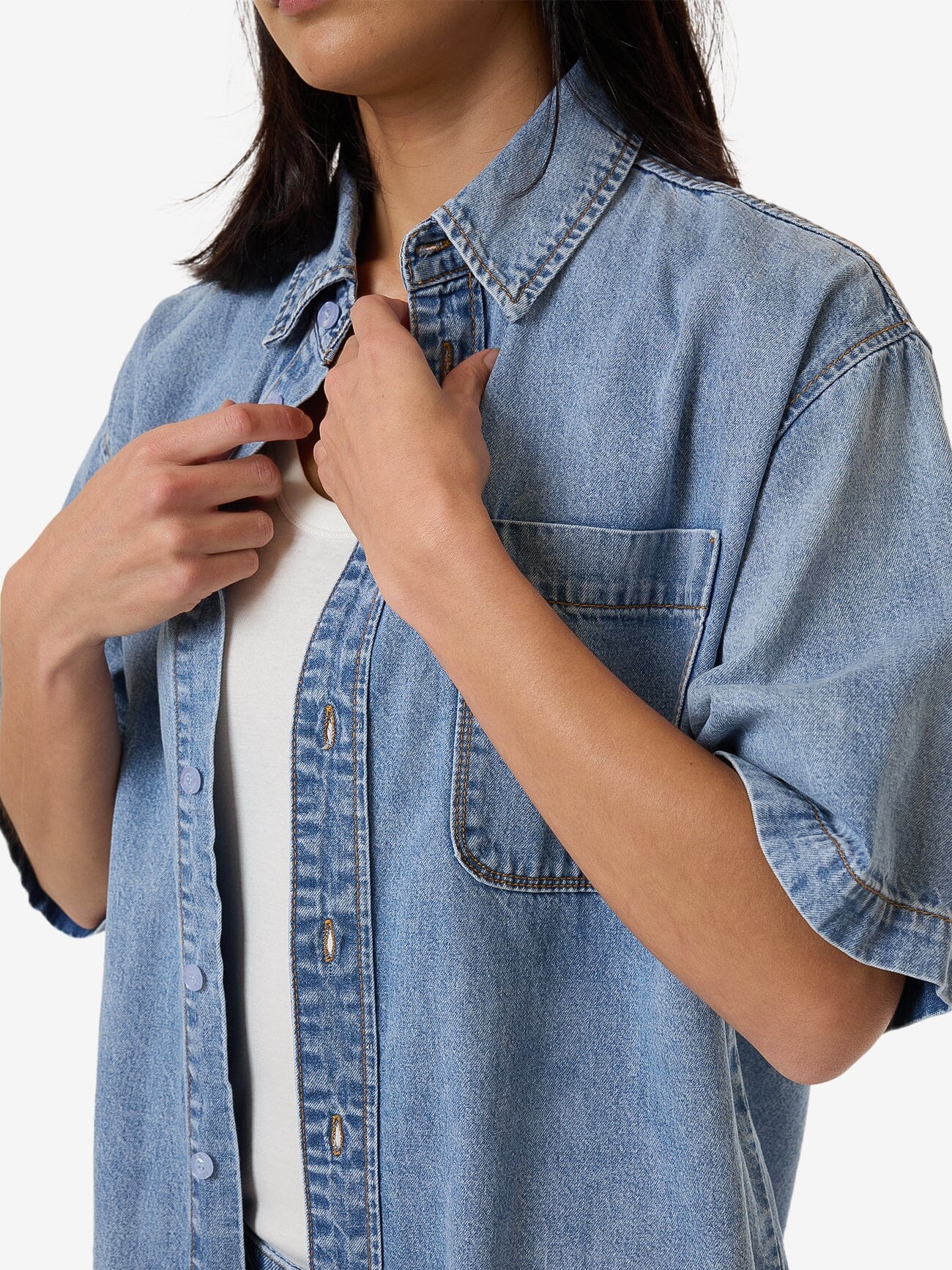 Darian Denim Shirt - Tempest Blue 4