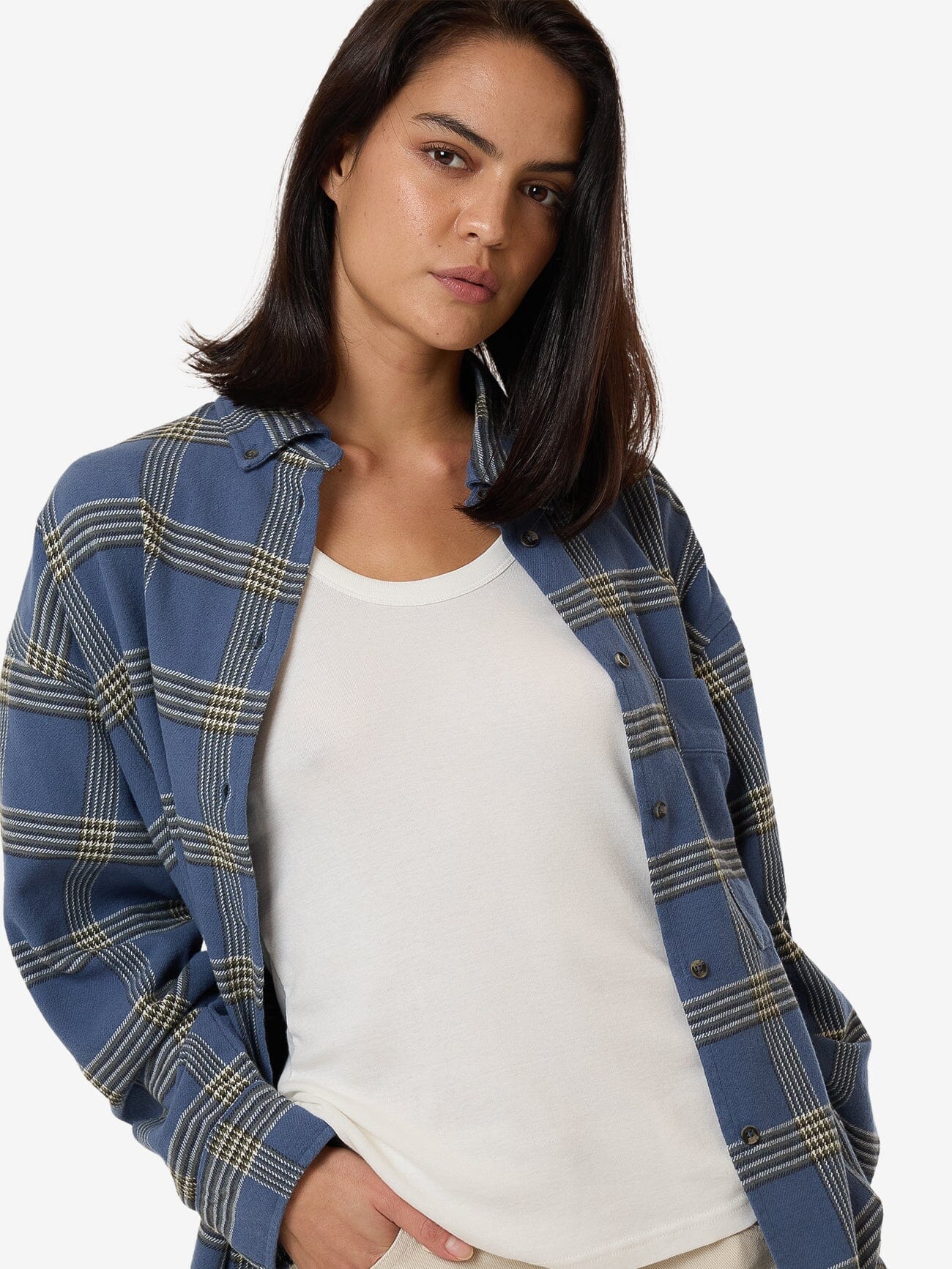 Heavy Times Flannel Shirt - Light Petrol 4