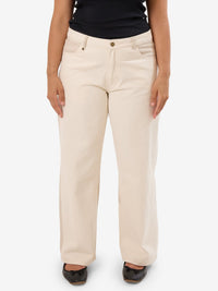 Pieces Billie Low Rise Baggy Jean - Alabaster