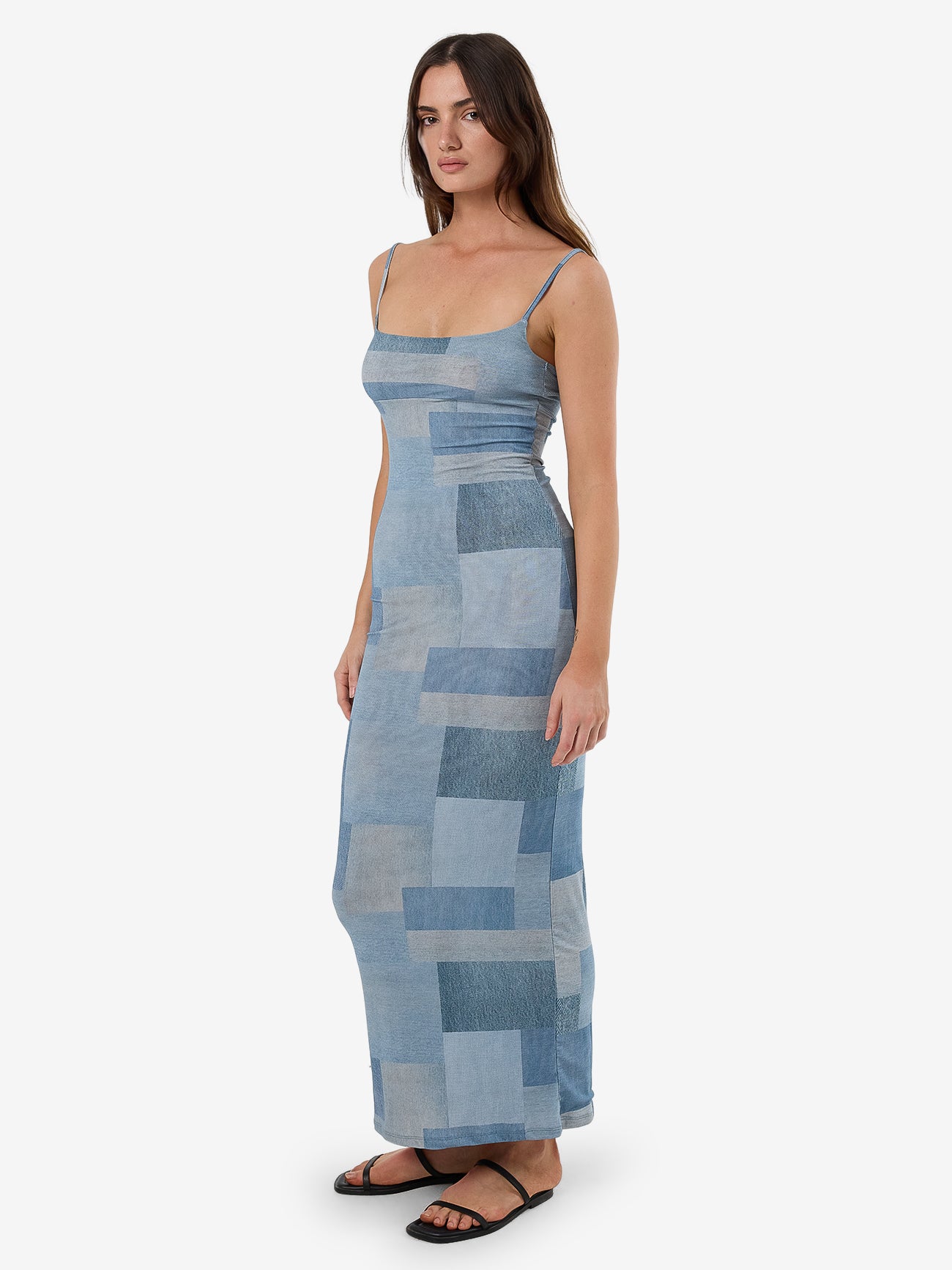 Shades Of Indigo Mesh Dress - Blue