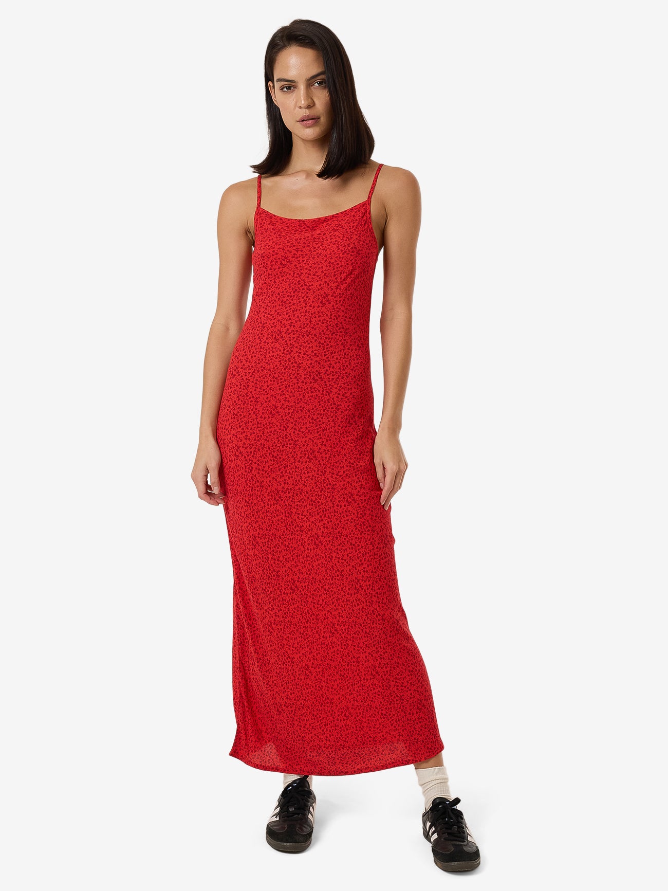 Zinnia Bias Dress - Flame Red 4