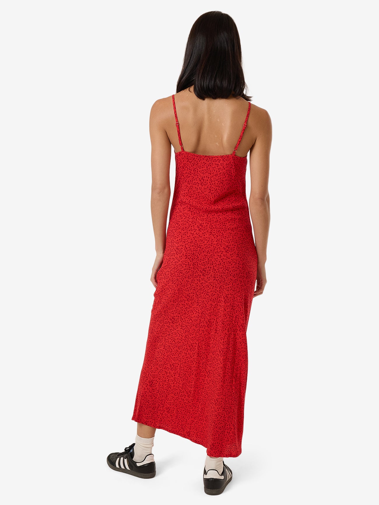 Zinnia Bias Dress - Flame Red 4