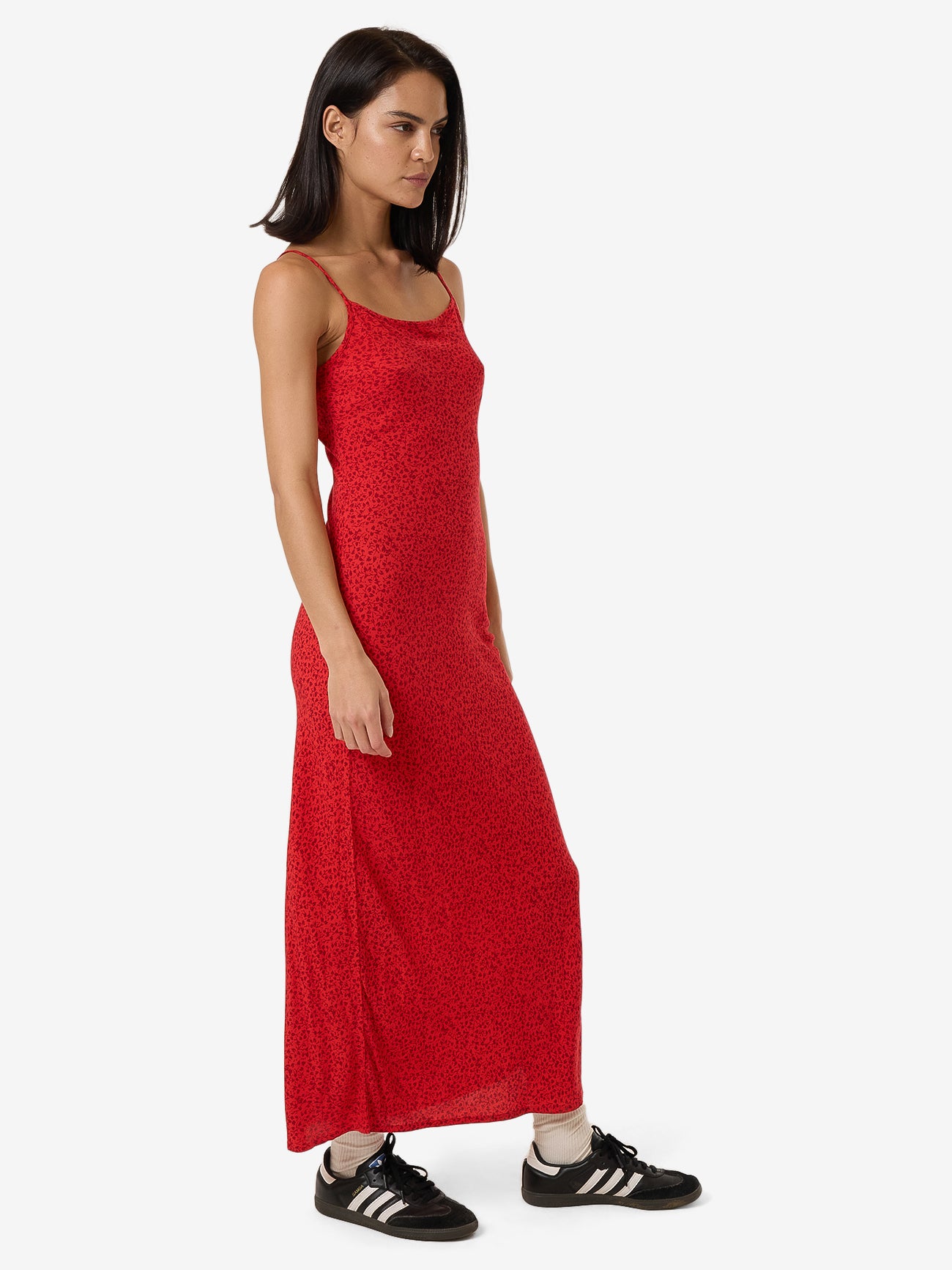 Zinnia Bias Dress - Flame Red 4