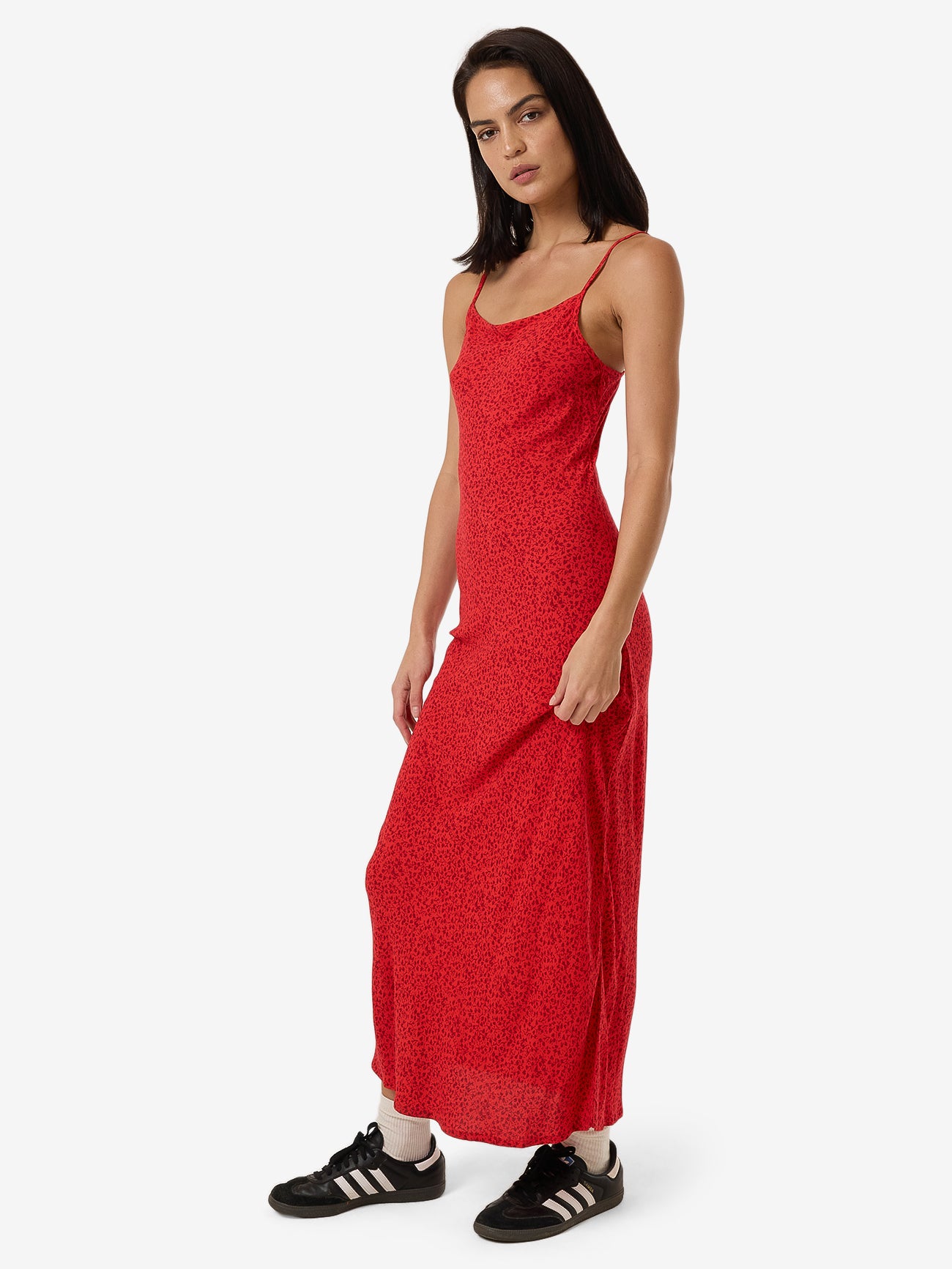 Zinnia Bias Dress - Flame Red 4