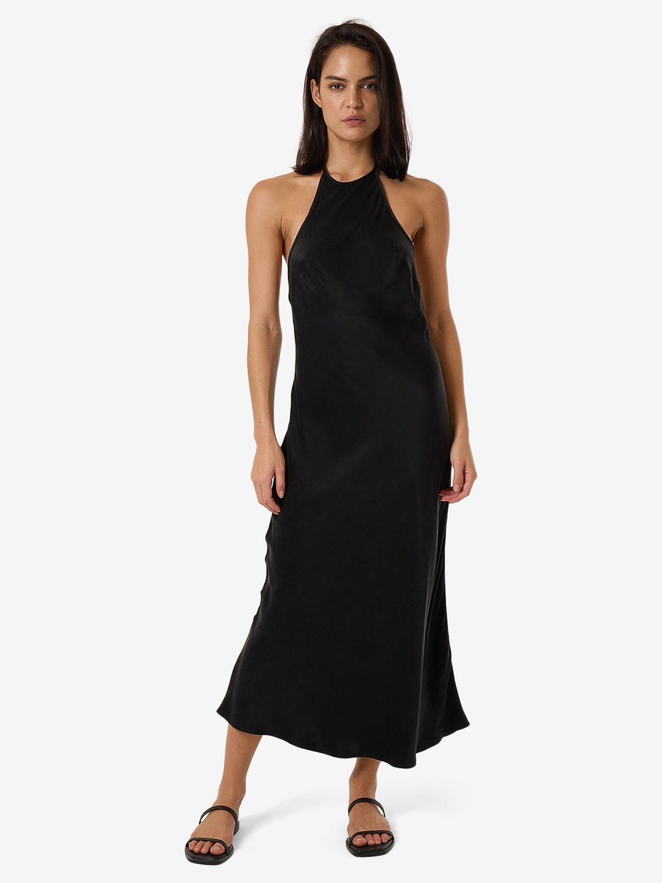 Jett Halter Bias Dress - Black 4