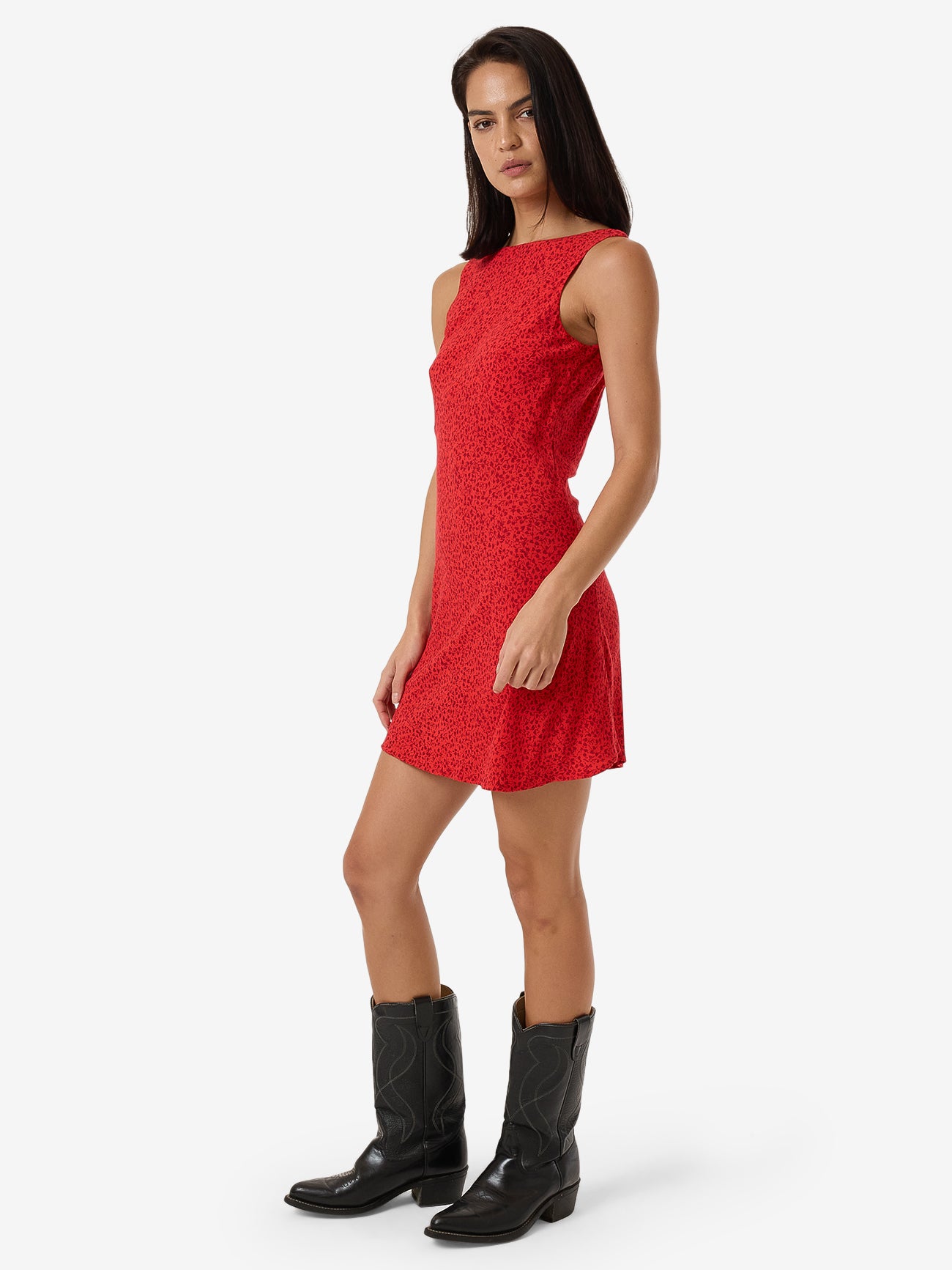 Zinnia Xavier Bias Mini Dress - Flame Red 4