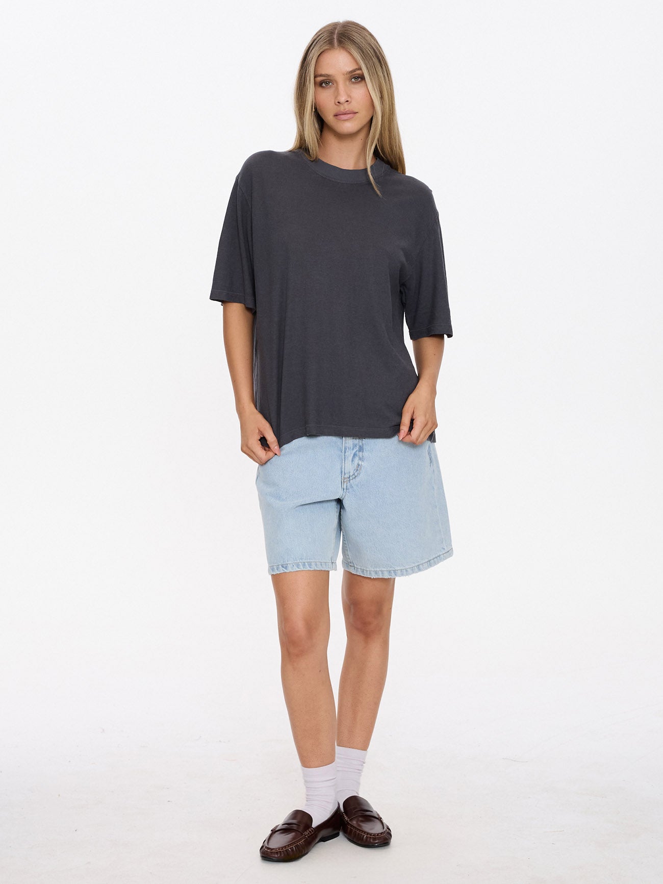 Hemp Square Tee - Ebony