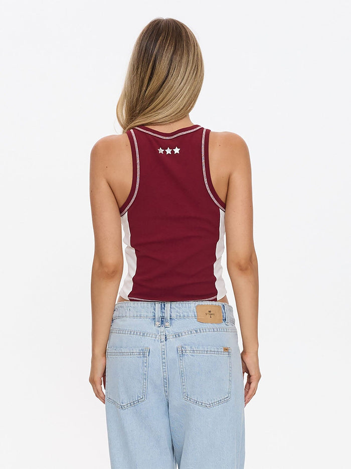 Playing For Keeps Tank - Garnet Red 4