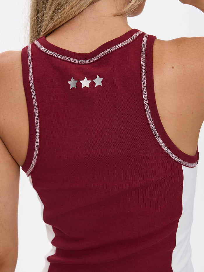 Playing For Keeps Tank - Garnet Red 4