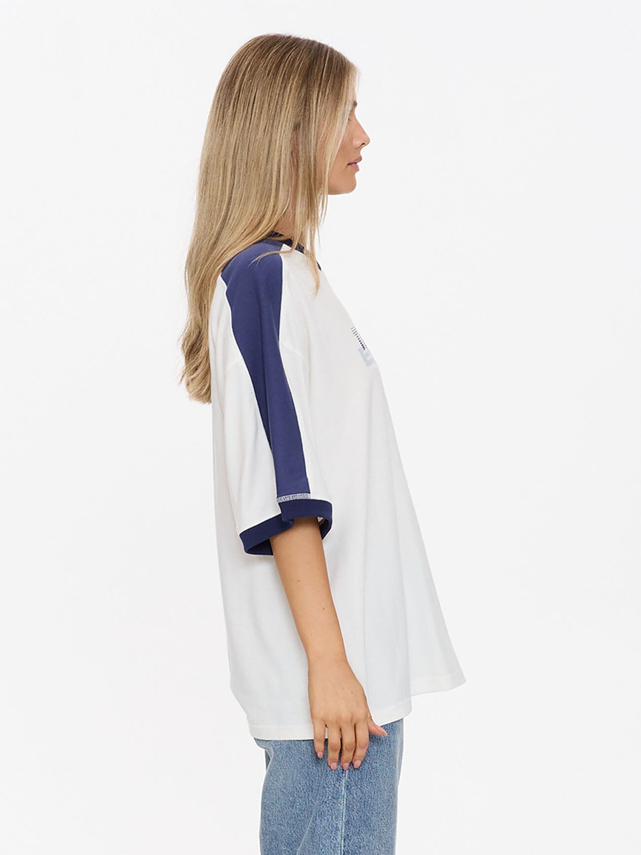 Speed Kills V-Neck Oversized Tee - Dirty White | Thrills Co.