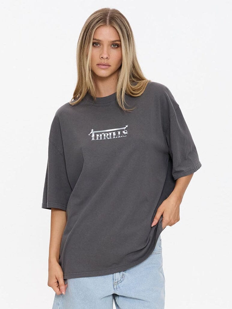 Deepseek Merch Seek And Destroy Oversized Tee - Merch Black | Thrills Co.