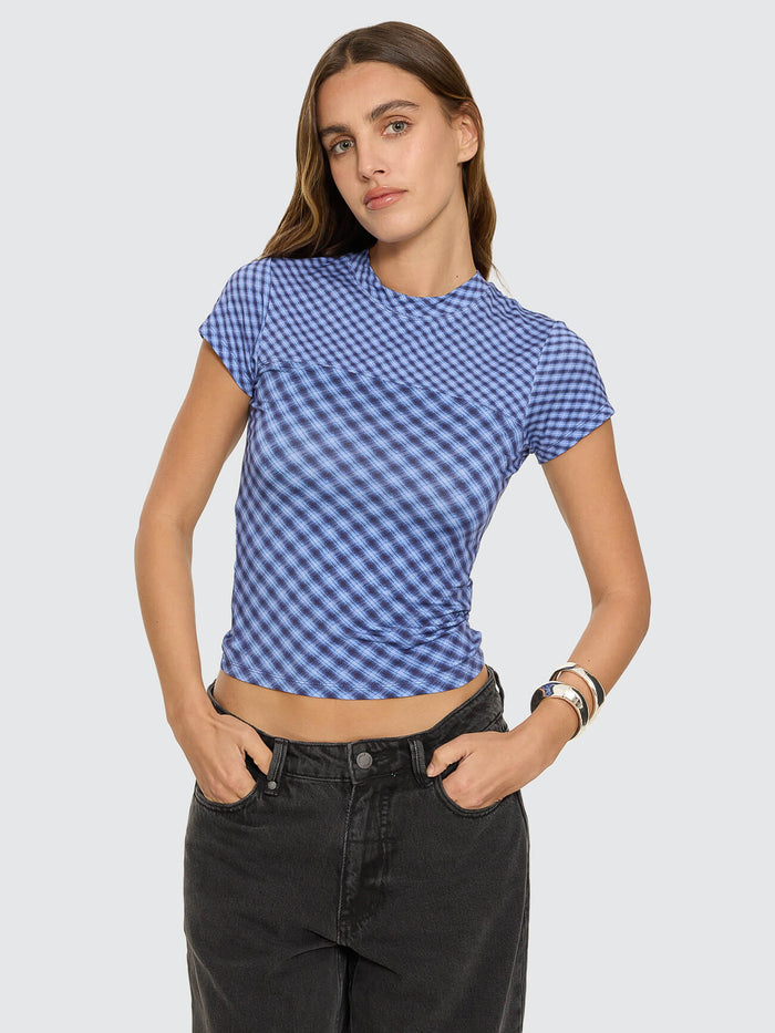 High Speed Check Panelled Club Tee - Guardian Navy 4