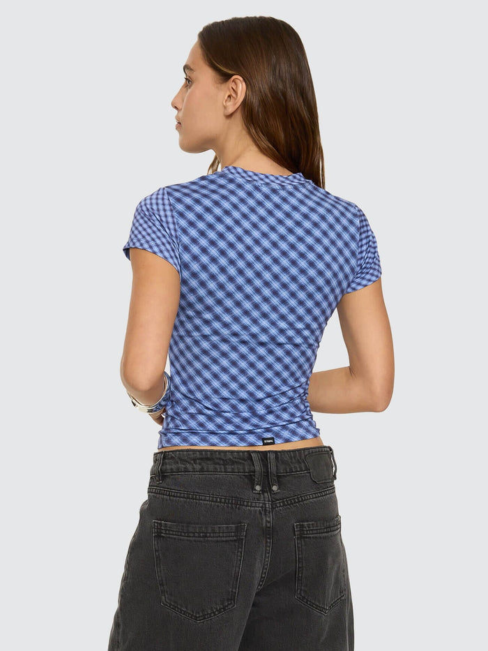 High Speed Check Panelled Club Tee - Guardian Navy 4