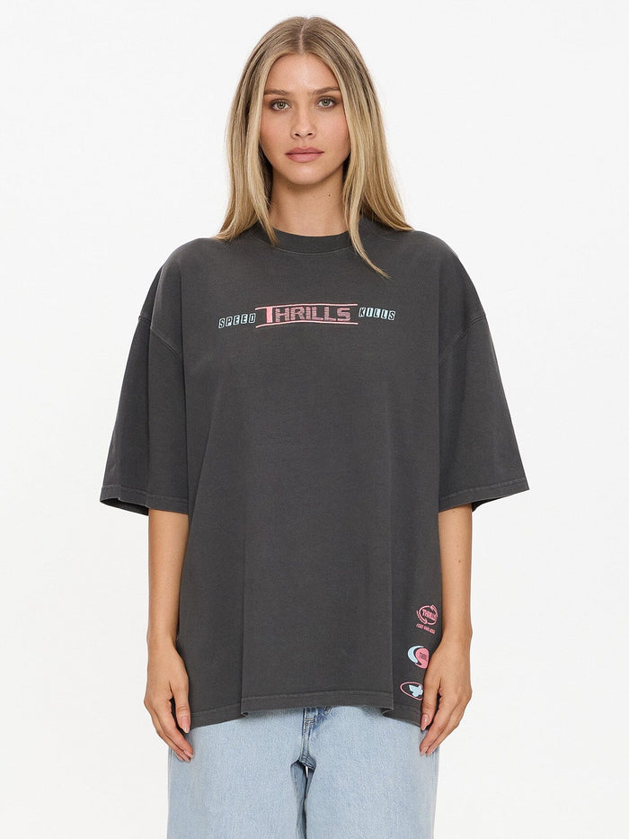 Speed Kills Oversized Tee - Merch Black