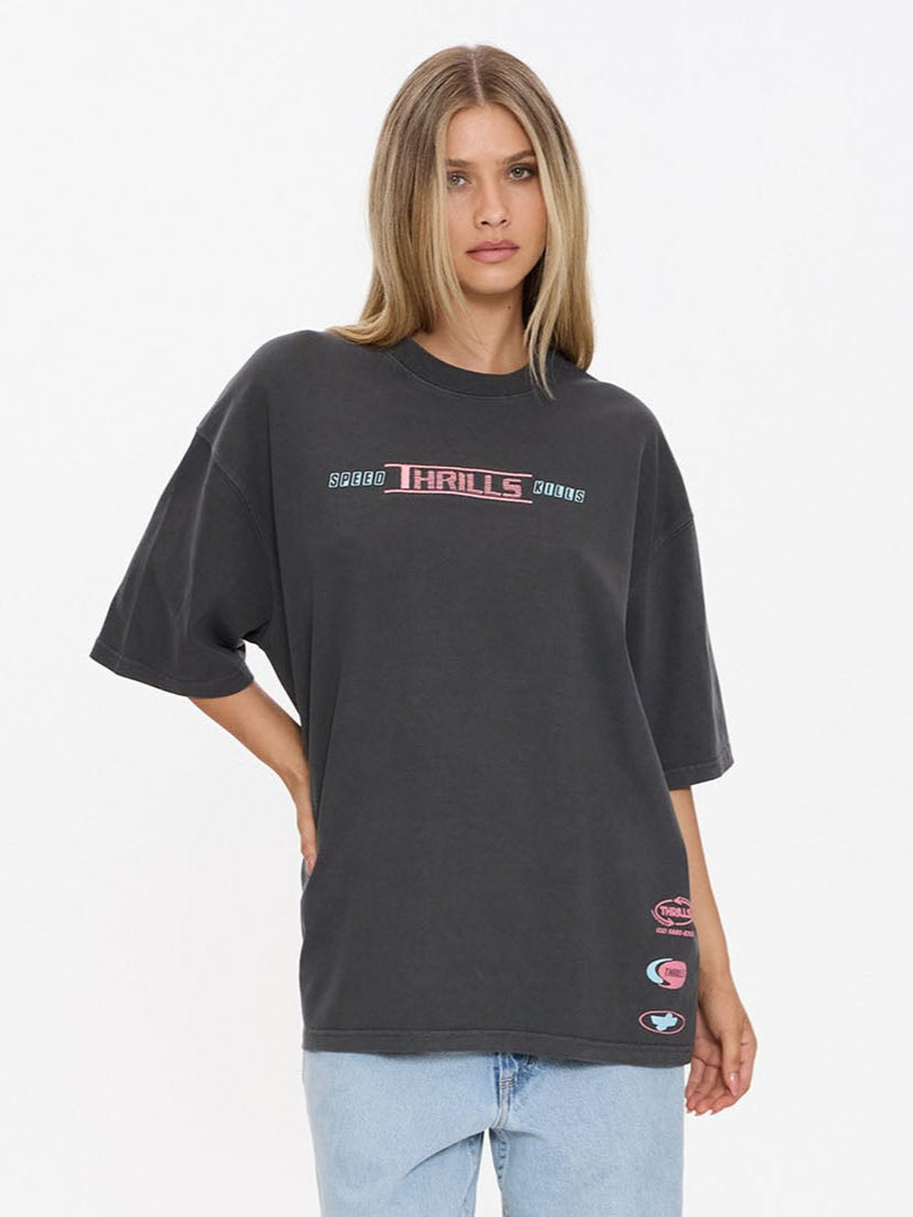Speed Kills Oversized Tee - Merch Black