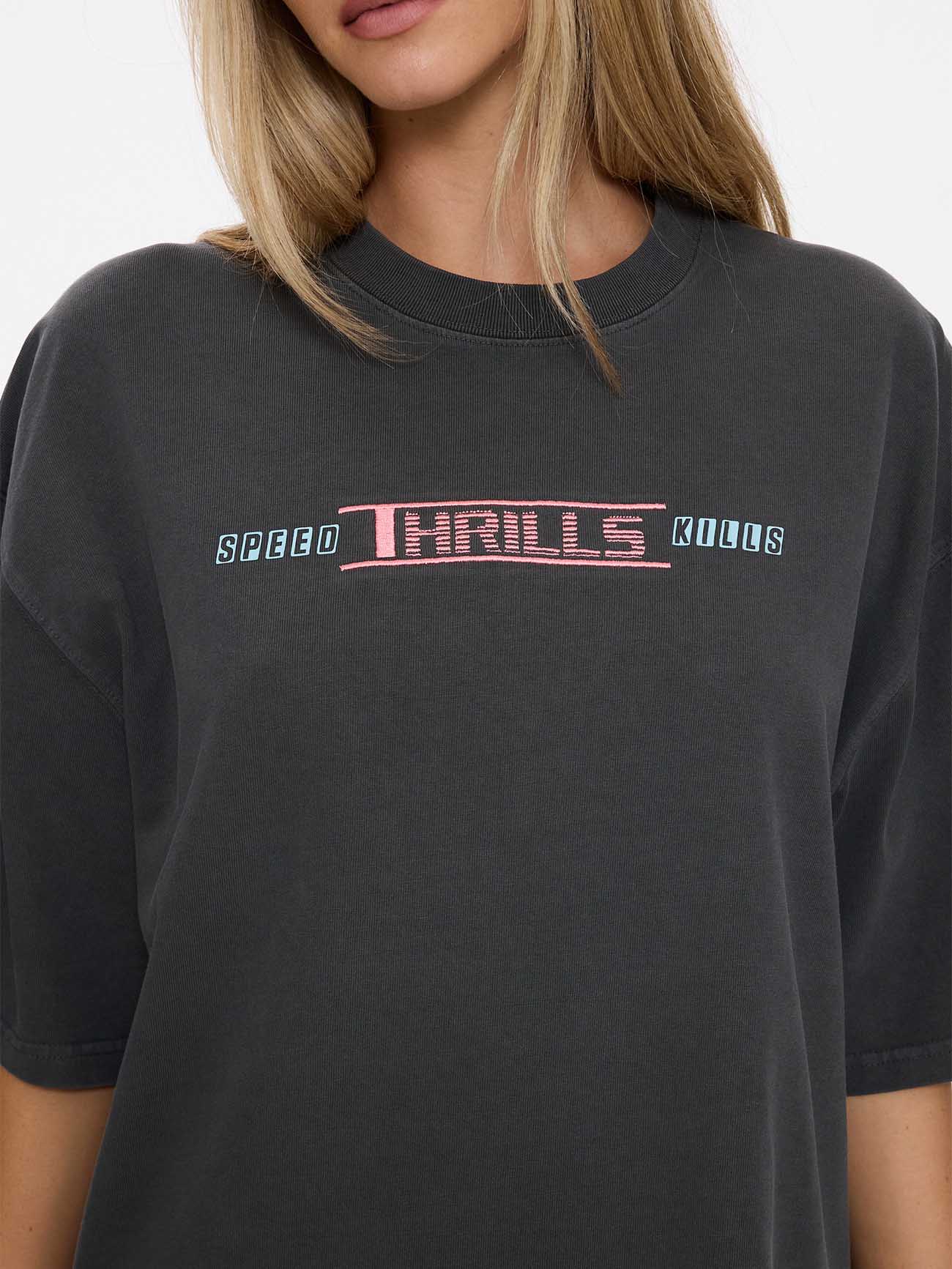 Speed Kills Oversized Tee - Merch Black