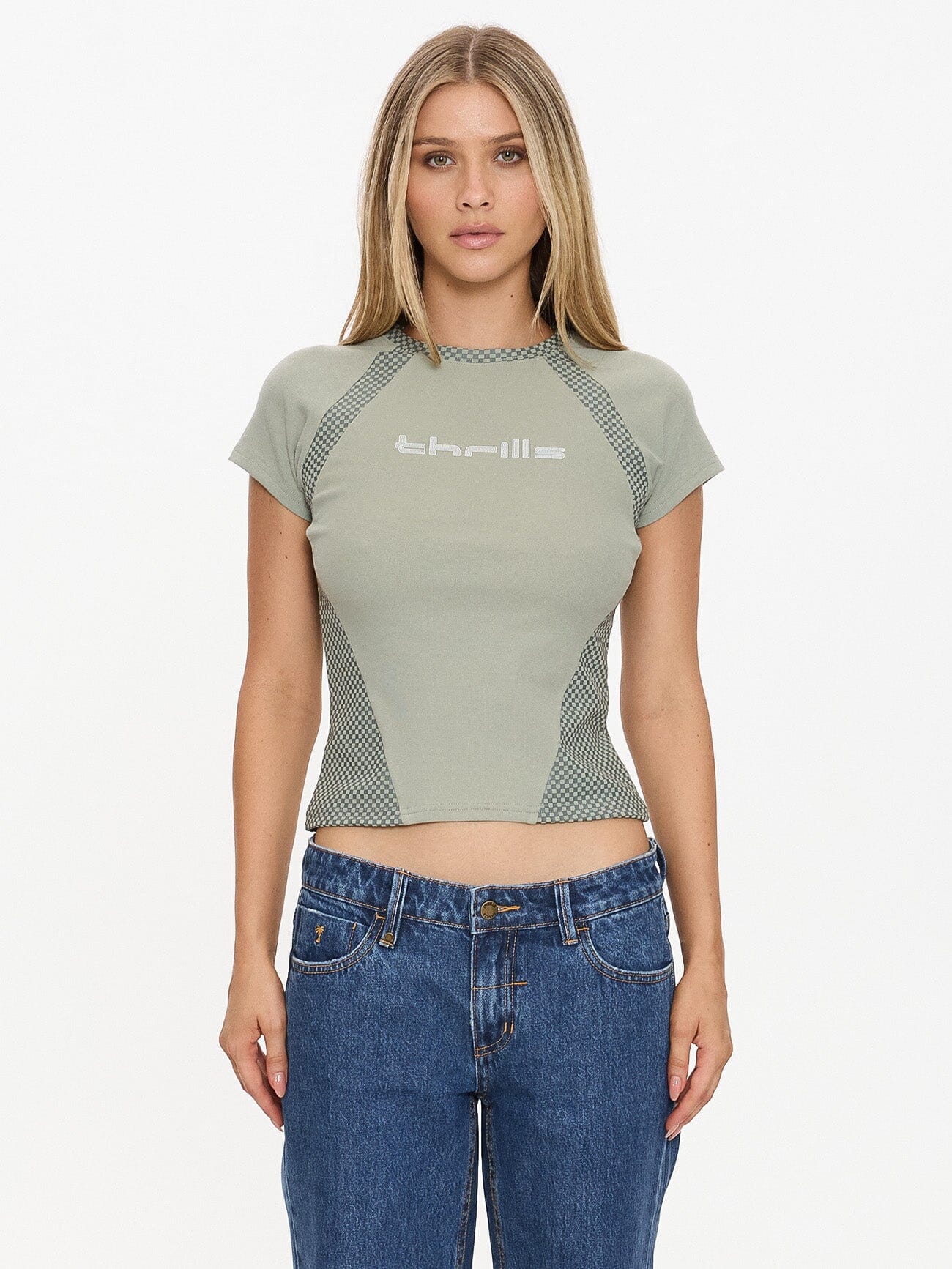 For The Win Raglan Club Tee - Dirty Sage | Thrills Co.