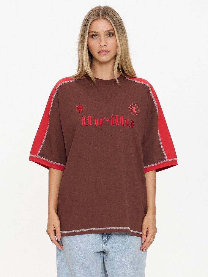 Hot Shot Panelled Oversized Tee - Acorn 4