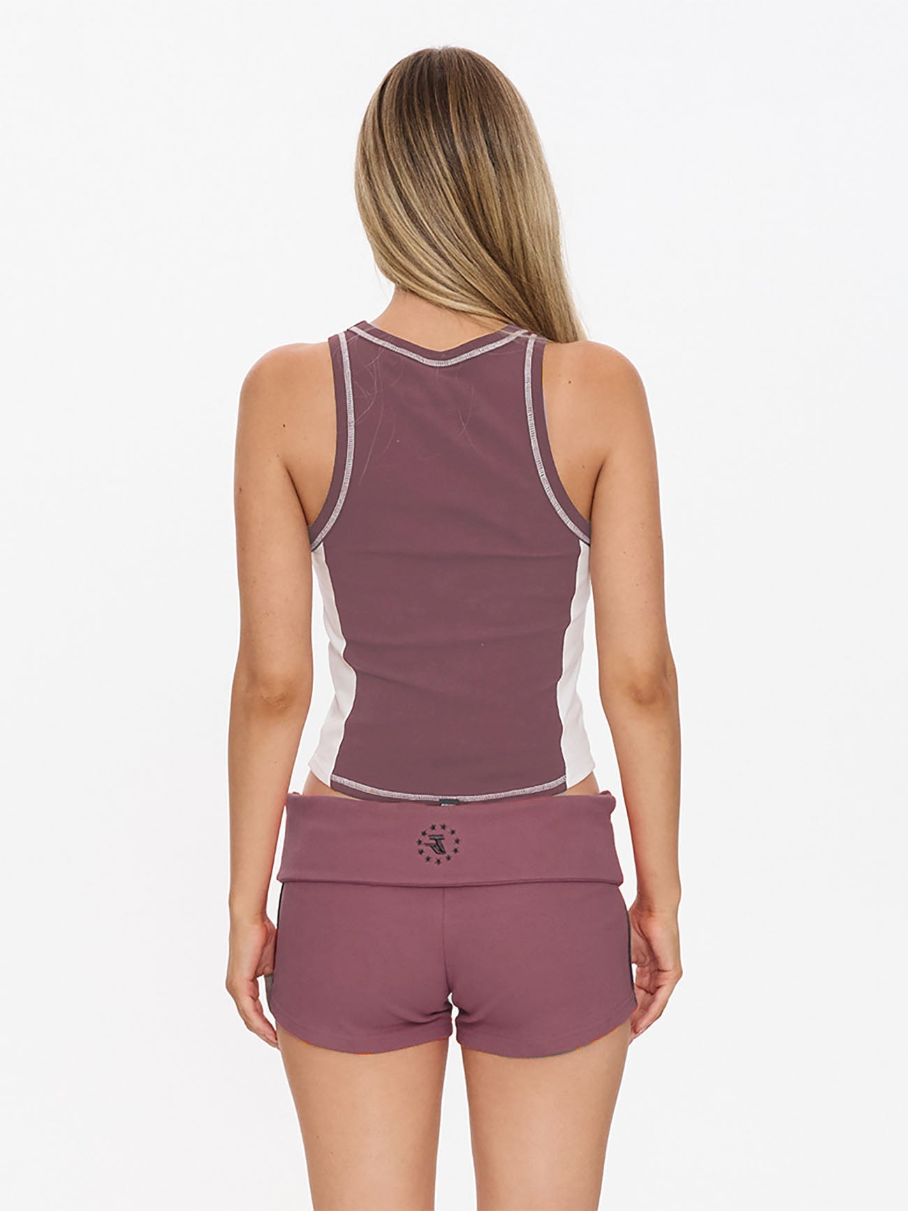 Break Point Panelled Tank - Vintage Mauve