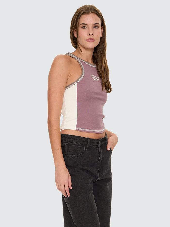 Break Point Panelled Tank - Vintage Mauve