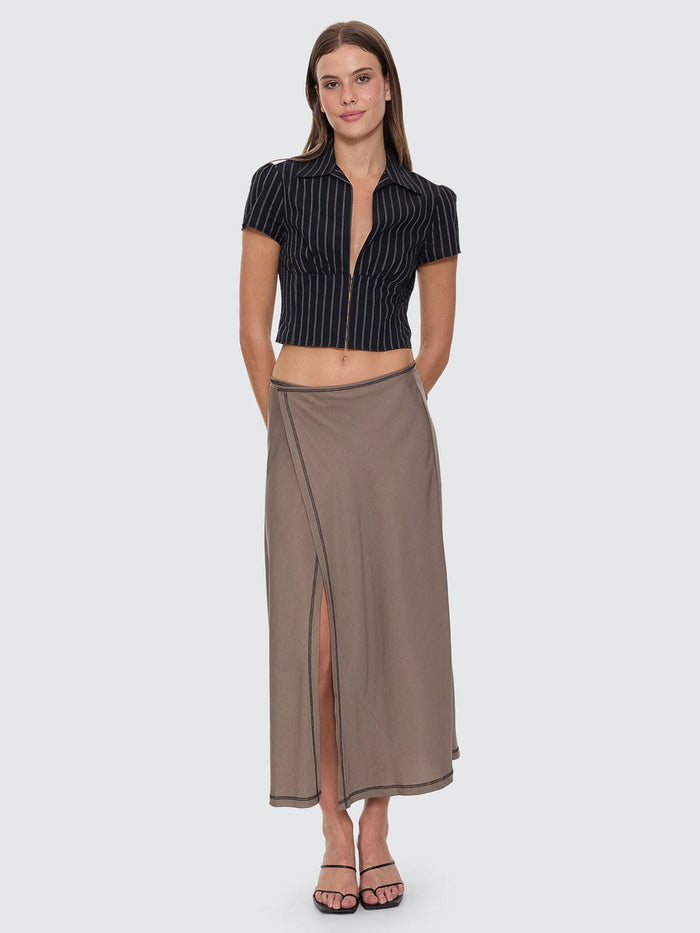 Unwind Stripe Short Sleeve Shirt - Black 4