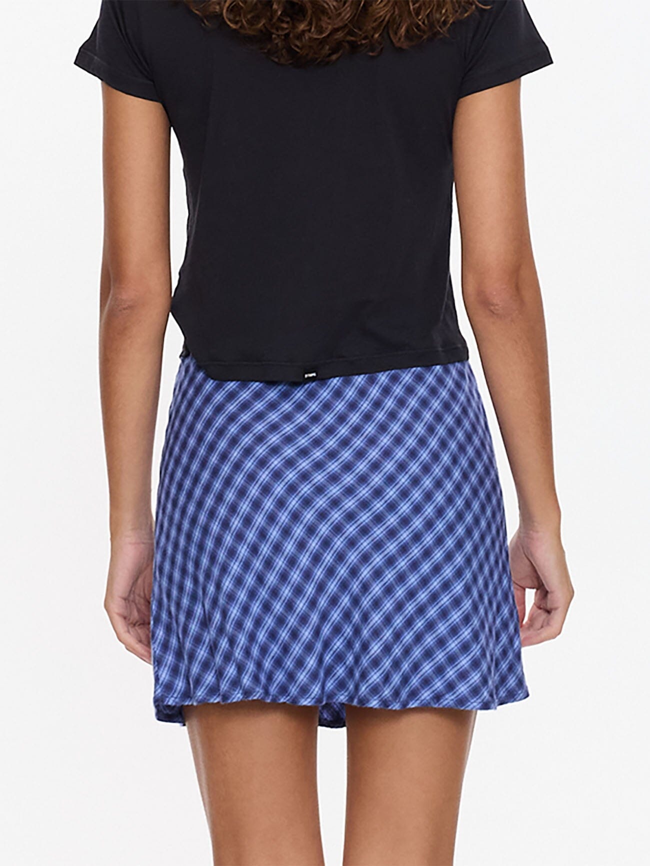 High Speed Check Mini Skirt - Guardian Navy | Thrills Co.