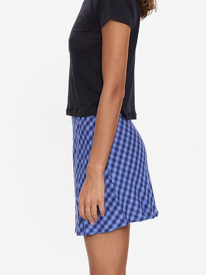High Speed Check Mini Skirt - Guardian Navy 4