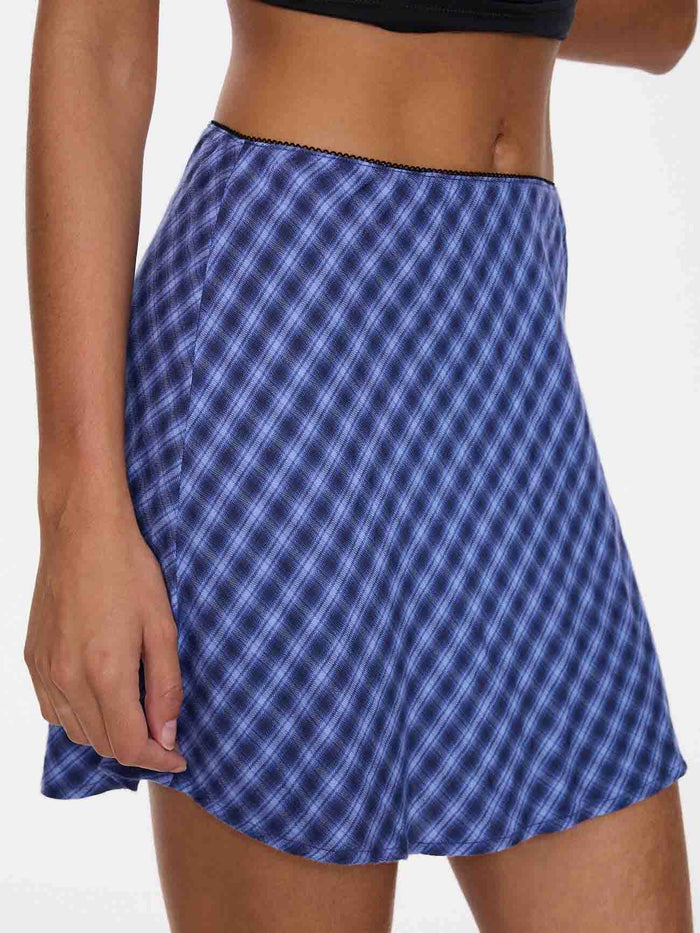 High Speed Check Mini Skirt - Guardian Navy 4