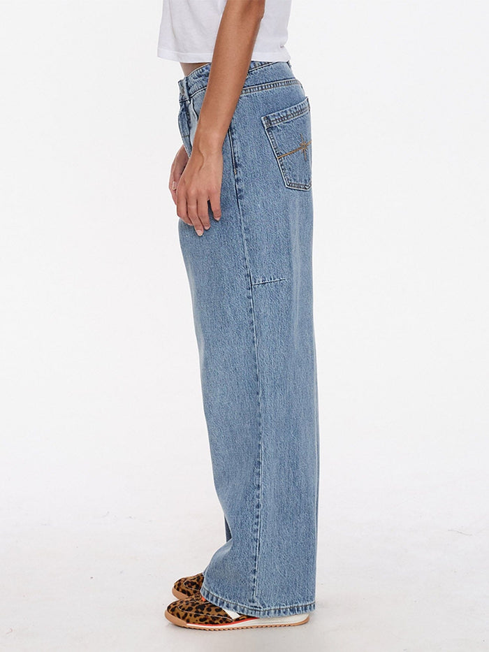 Billie Low Rise Baggy Dopamine Jean - Rustic Fade