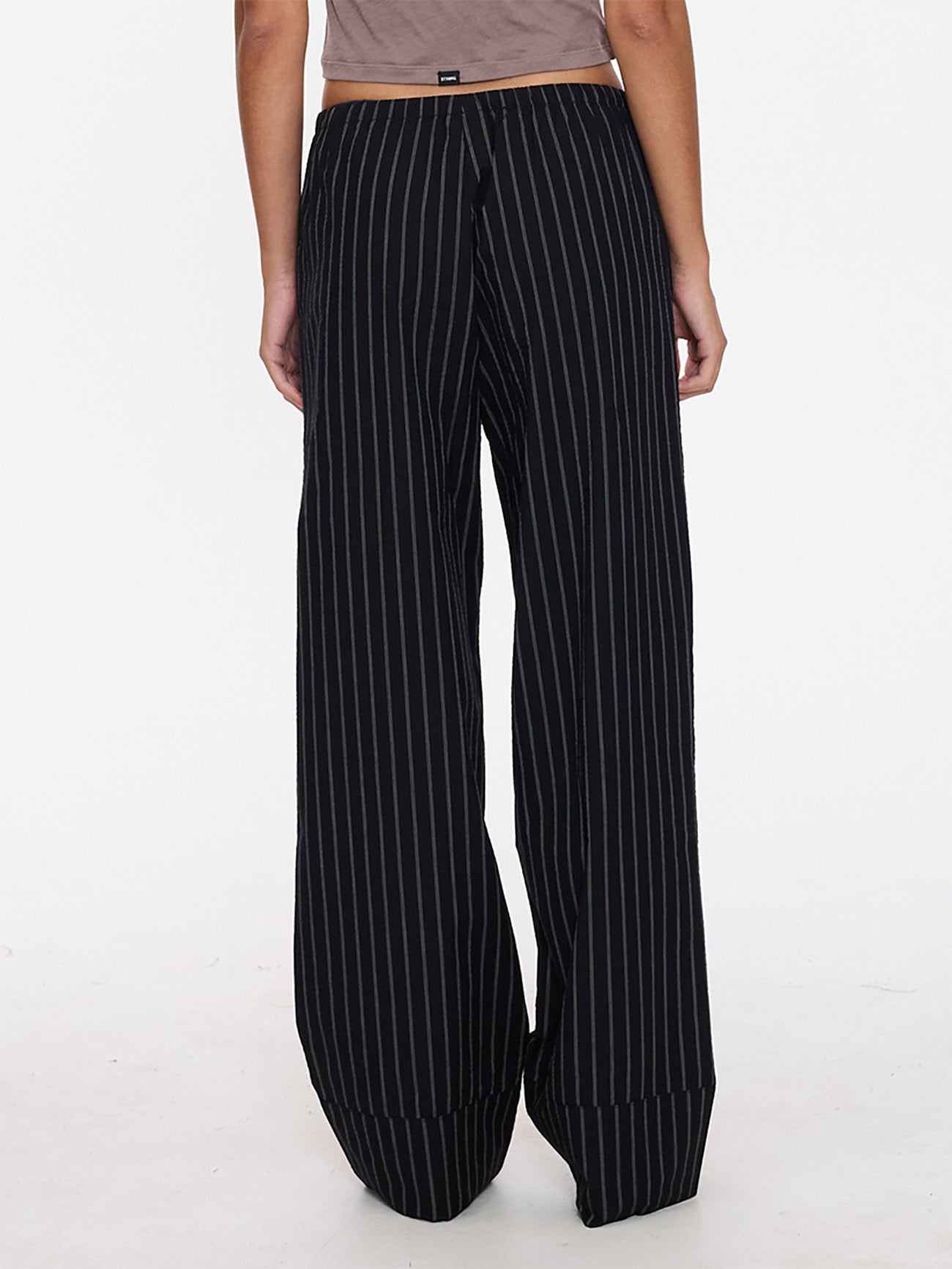 Unwind Stripe Pant - Black 4