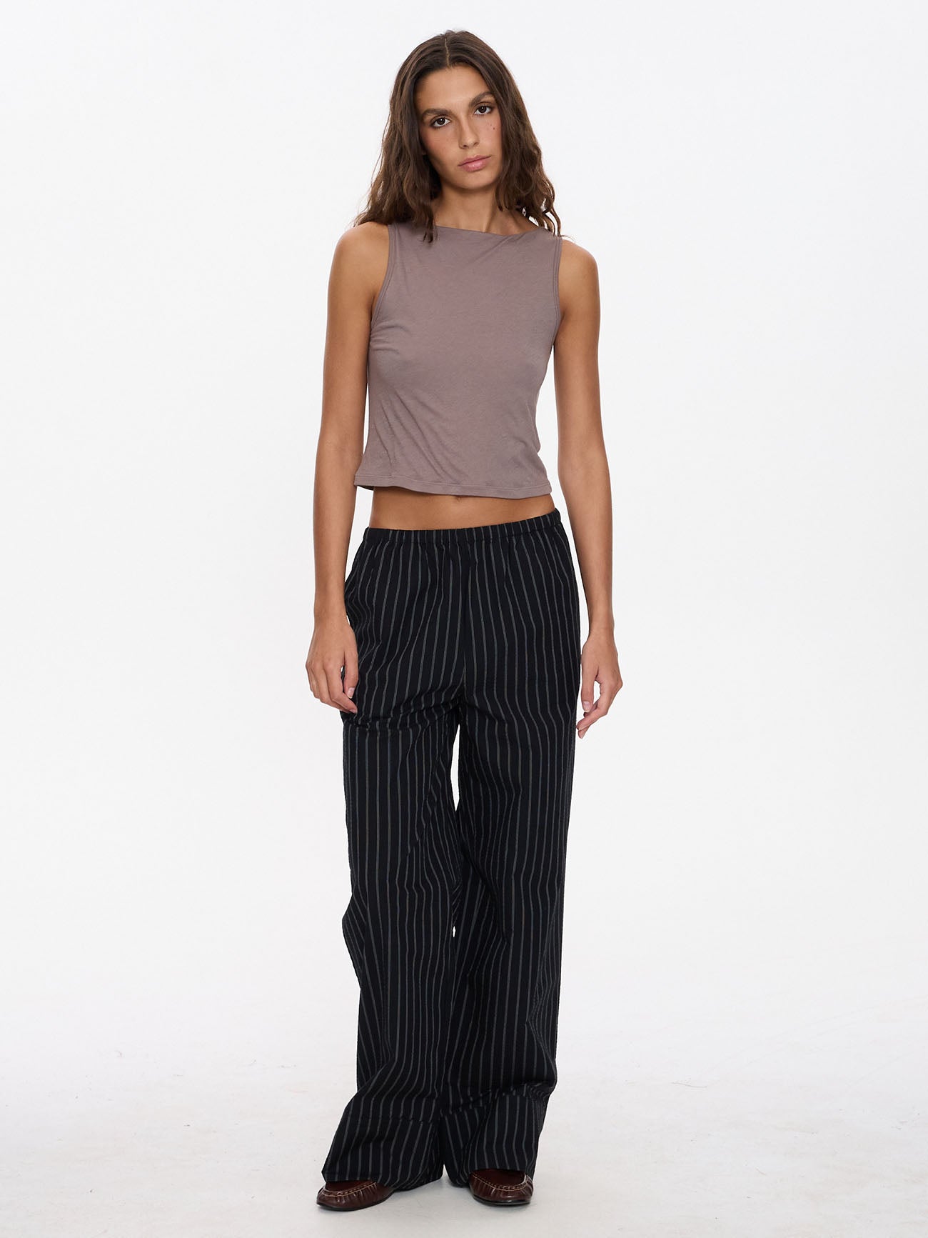 Unwind Stripe Pant - Black 4